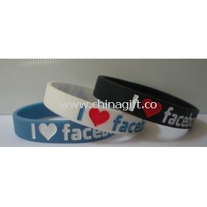 Filled in colour Sports Silicone Bracelets