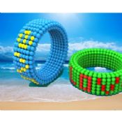 Colorido deportes silicona pulseras silicona Mini perlas pulsera DIY images