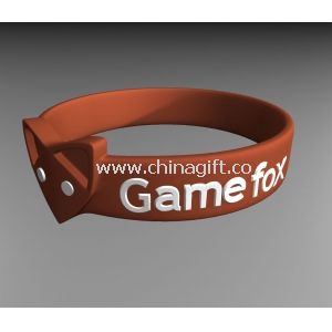 Nueva forma de diseño Fox deportes pulseras de silicona