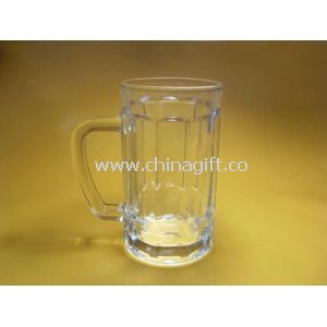 400ml pressed, Blown, Machine made Beer Clear Glass Cup With Handle