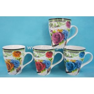 Full print rose mug couple mugs