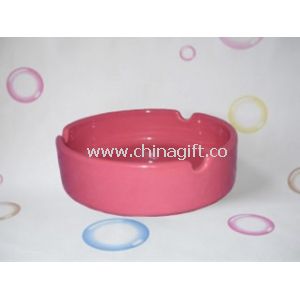 Pink ceramic ashtray