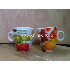 Fruta de porcelana taza de café de la impresión