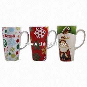 Porcelain Mugs with Christmas Design