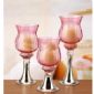 High quality pink Painted art Decorative Glass Candle Cups small picture