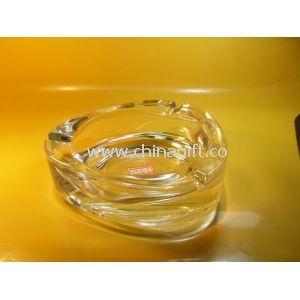 Transparent Pressed Clear Glass Ashtray