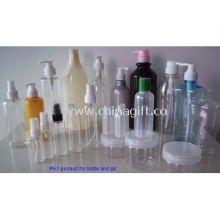 Forskjellige kapasitet gjennomsiktig tom PET kosmetisk emballasje flasker og glass images