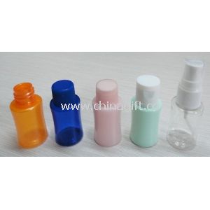 Plástico impresso PET cosmético os frascos com tampas de várias