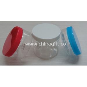 Pequeños recipientes de crema cosméticas plásticas
