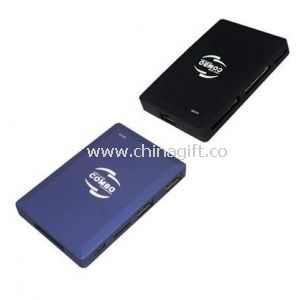 Slim USB-Kartenleser mit 3-Port USB-HUB