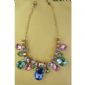 Gold chain Rhinestone handmade necklace small picture