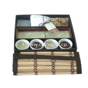 Set de regalo de vela de bambú 4