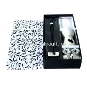 Negro / conjuntos de regalo de quemador de aceite de Aroma de cerámica blanca para bodas
