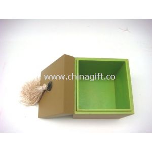 Brown High Shiny Lacquer Square Storage Boxes