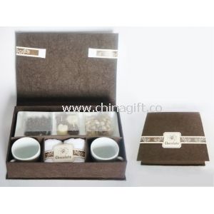 Chocolate party candle gift set