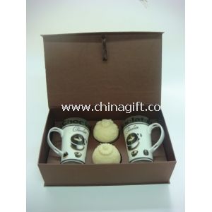 Coffee scented candle gift set