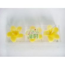 Handgefertigte wunderschöne gelbe Blüten, die schwimmende Kerzen-Set images