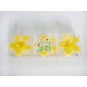 Handgefertigte wunderschöne gelbe Blüten, die schwimmende Kerzen-Set