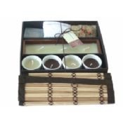 Bamboo candle gift set 4 images