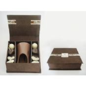 Schokolade braun Keramik Tee-Licht Tart Brenner-Geschenk-Set für Party images