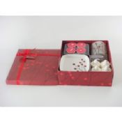 Natal berry merah lilin hadiah set images