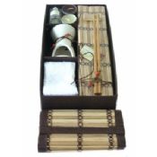 Plain Ceramic Aroma Bamboo Lid Oil Burner Gift Sets images