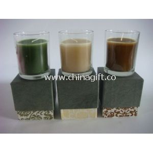 Scented glass candle set