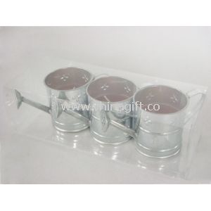 Set of 3 water can candle gift set