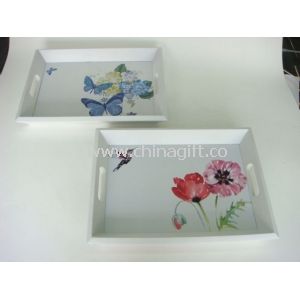 Spring wooden tray