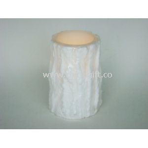 White wave LED pillar candle