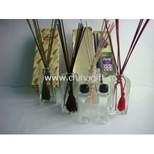 Eco - venlige klart glas Reed Diffuser sæt med 150ml parfumeolie