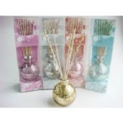 Round Glass Lavender Fragrance Oil Reed Diffuser Set With Lid Homechic images