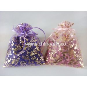 Sacs de semences décoratif violet Organza Potpourri
