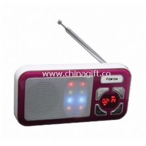 Personnalisée haute fidélité corne USB Card et LED Rechargeable Mini haut-parleurs avec Radio FM