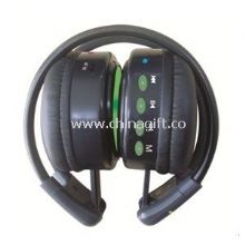 Fashion Design and Black Wire Mini FM Wireless Headphones with Memory Function images