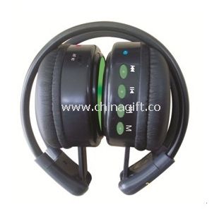 Fashion Design and Black Wire Mini FM Wireless Headphones with Memory Function