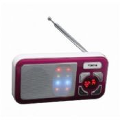 Kustom High Fidelity tanduk USB kartu dan LED speaker Mini isi ulang dengan FM Radio images