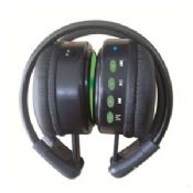 Modedesign och svarta kabeln Mini FM-trådlösa hörlurar med minnesfunktion images