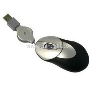Grey Mini Mouse with retractable cable