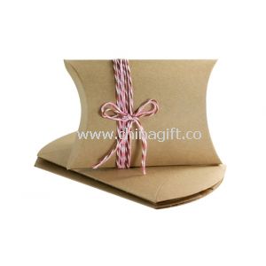 Caja de almohada personalizada impresa de papel Kraft