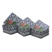 1200gsm boîtes de carton Flower Pattern souvenir cadeau dans ensembles images