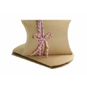 Caja de almohada personalizada impresa de papel Kraft images