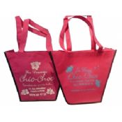 Pink Trapezium Nonwoven Fabric Carry Bag images
