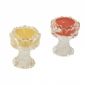 Lotus flower glass candle small picture