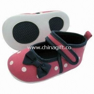 Babies Shoes with Cotton Upper and PU + TPR Sole