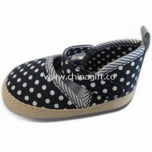Baby Shoes with Fabric Sole and Canvas Uppe