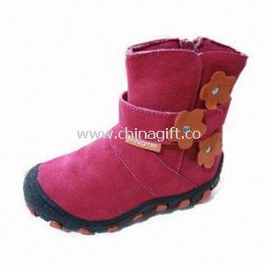 Childrens Casual Boots with Flower Shape