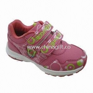 Childrens deportes zapatos con PU y malla superior, TPR suela y cómodo usar