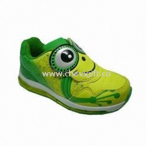 Sapato de esportes para crianças com plutônio superior e TPR Outsole materiais