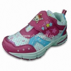 Childrens Sports Shoes with PU and Mesh Upper